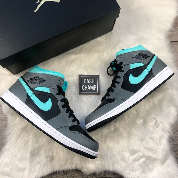 air jordan 1 grey aqua